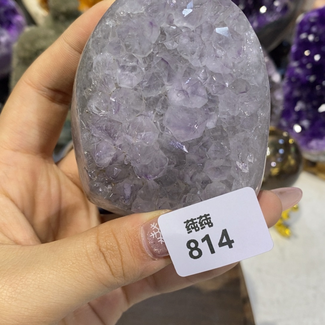 未镶嵌大型摆件（非配饰）紫晶半抛