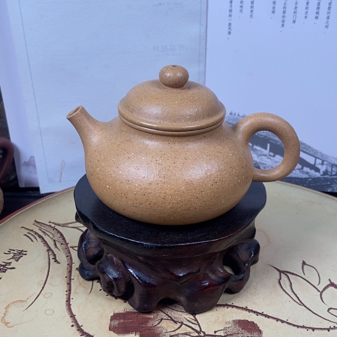 紫砂茶壶黄金段全手200