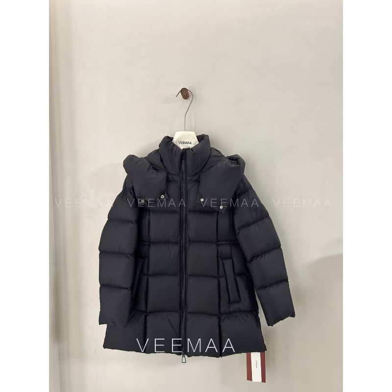 【Veemaa】 绒朵 定制款显瘦保暖百搭带帽高充绒羽绒服 衣长74cm