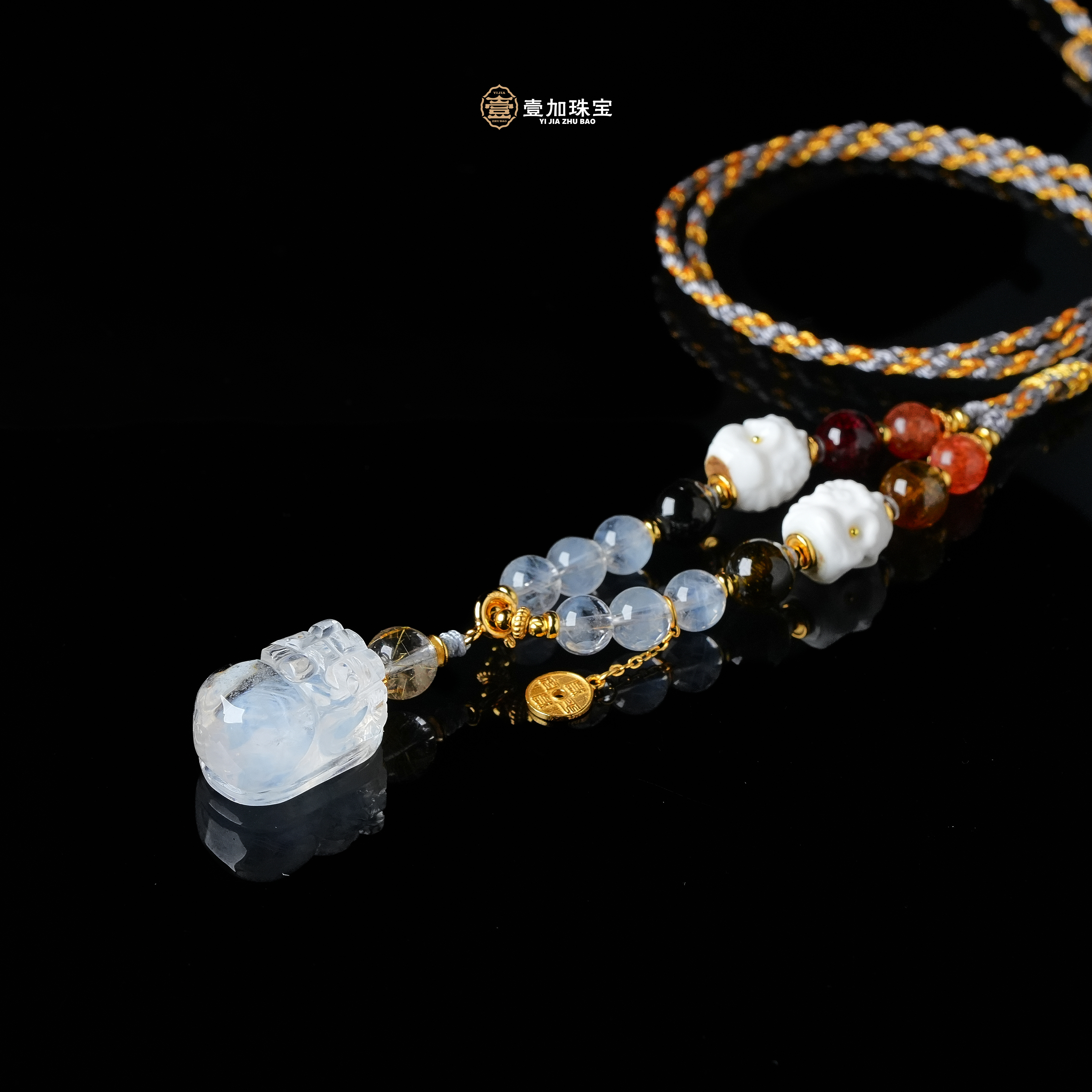 壹加师姐|手工设计蓝针px水晶多宝项链多样性发一8329N