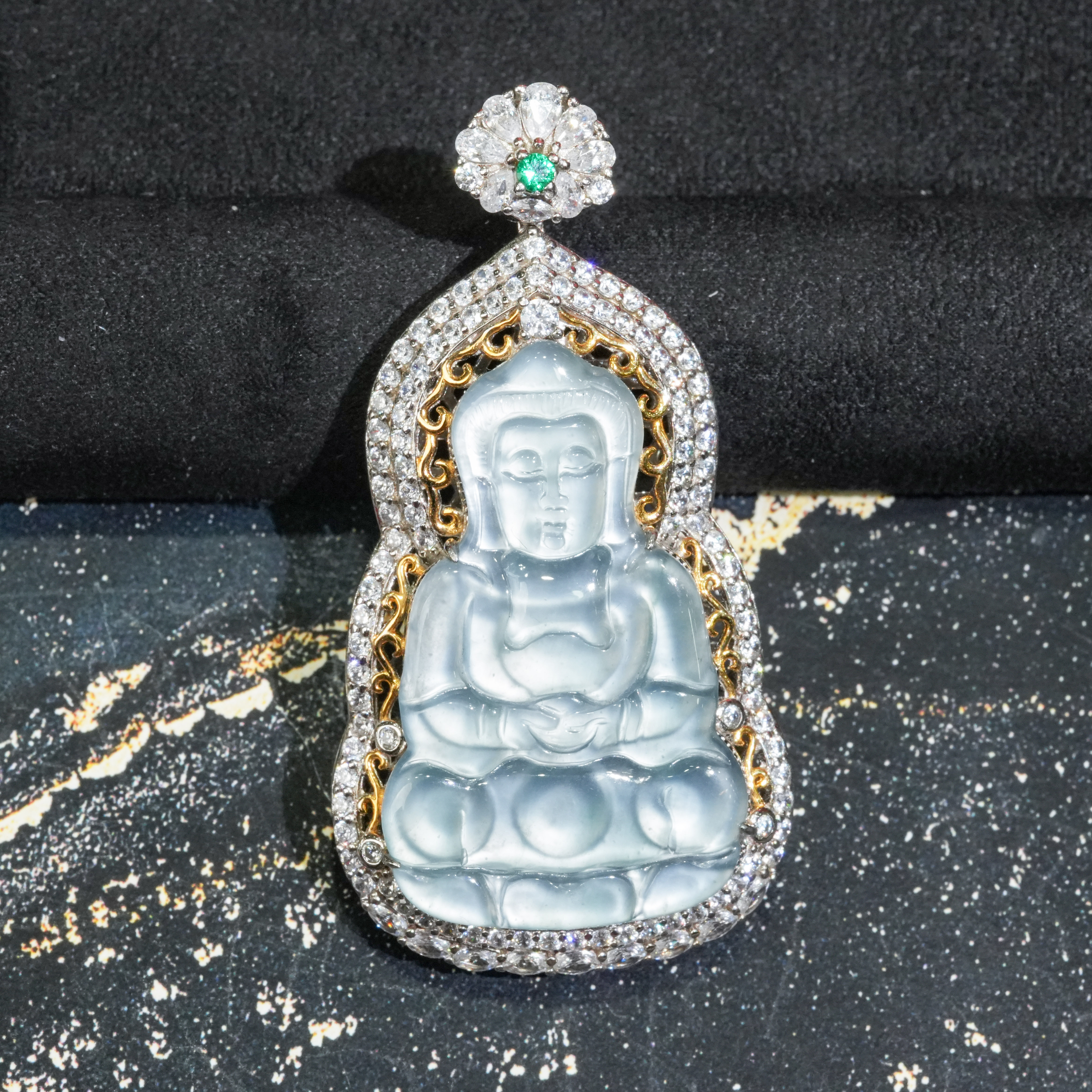 天然A货翡翠观音吊坠多样性发货不含链气质时尚精美美