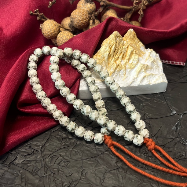 精品级7.9嶙峋瓷白留白星月菩提手串A7.9LXCB