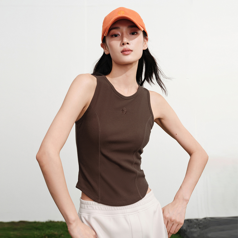 【自带胸垫】EP雅莹2025 简约纯色圆领无袖内搭打底吊带背心5135A