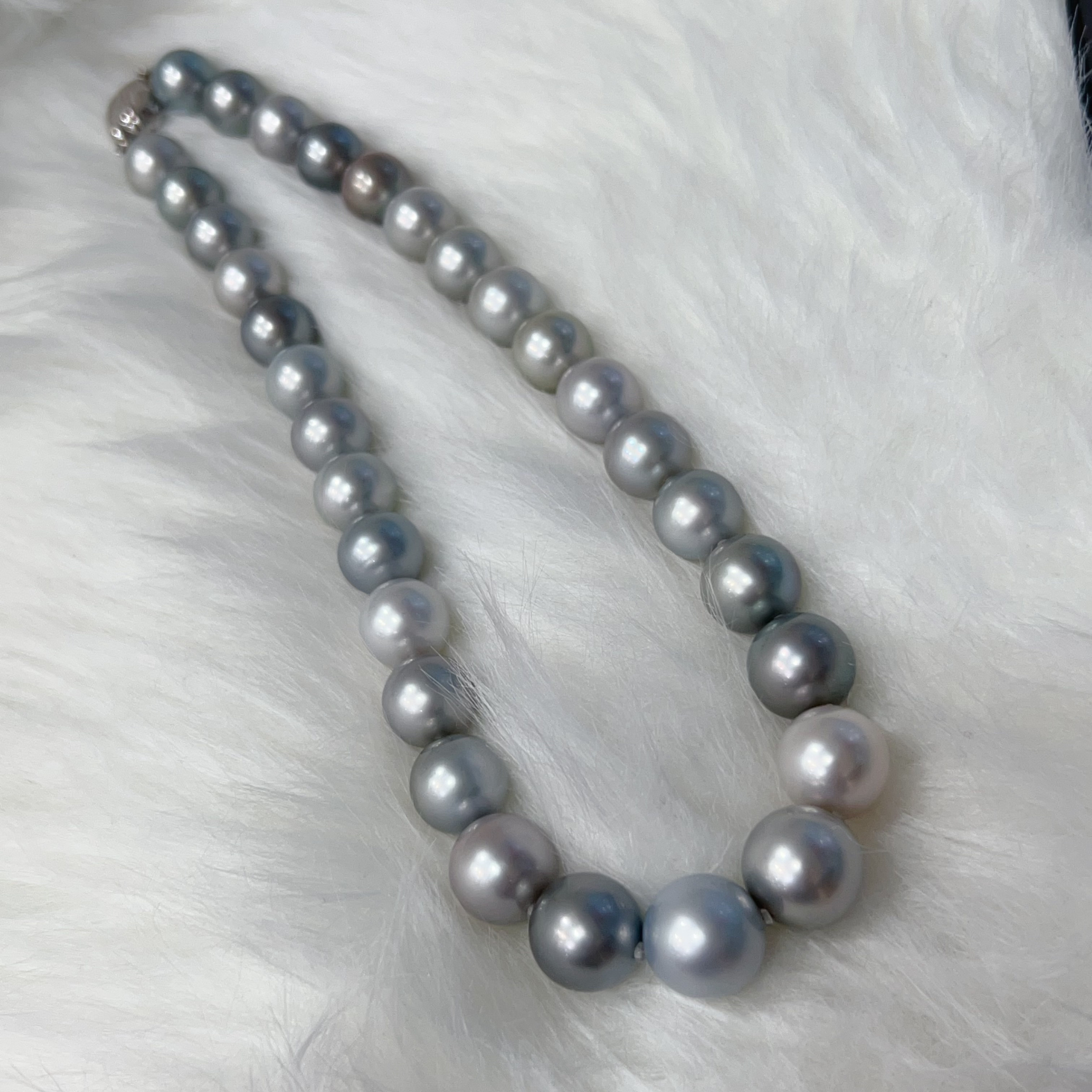 【跳色海水大证书奶奶灰】大颗粒干净稀缺精品珠串