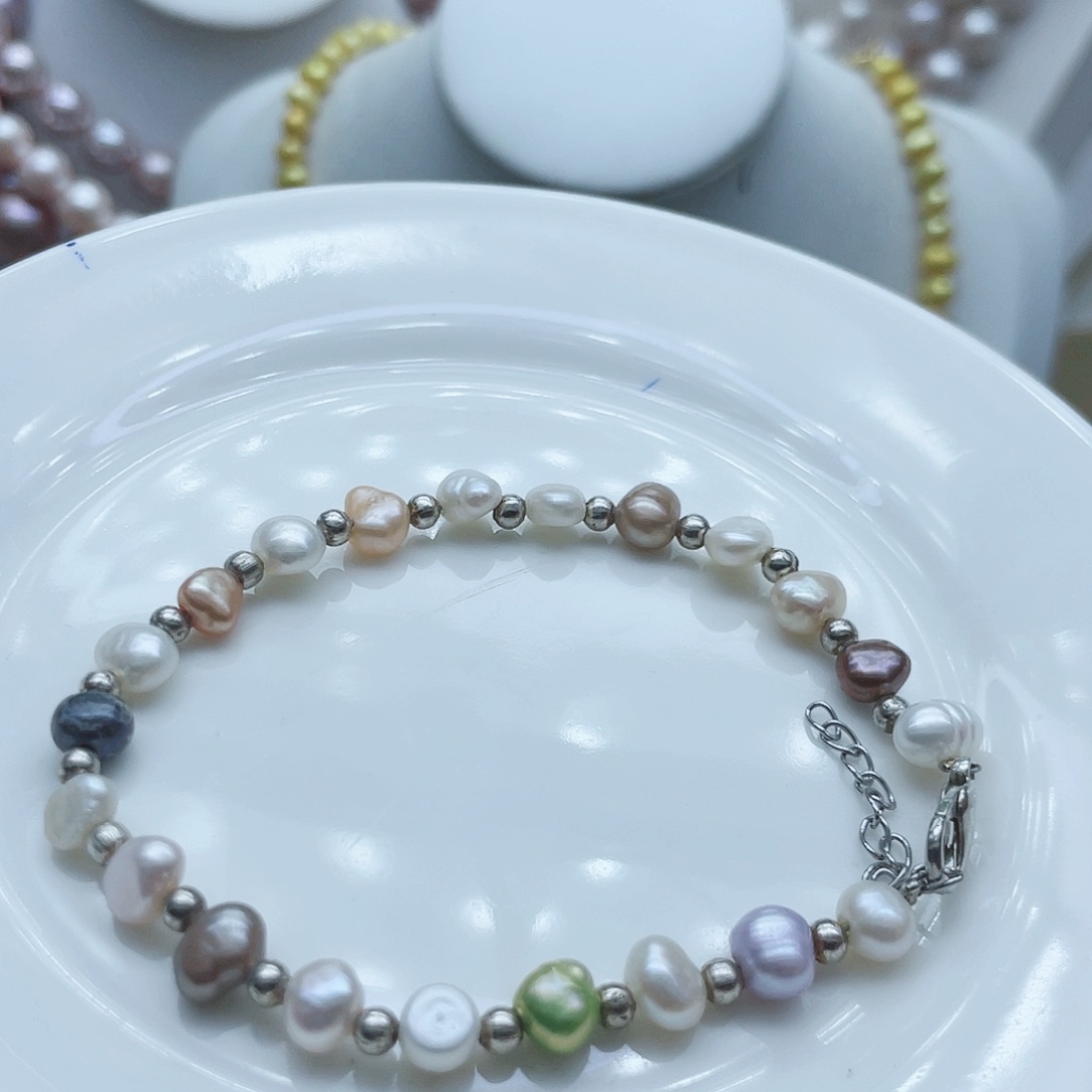 淡水珍珠颈饰钛钢