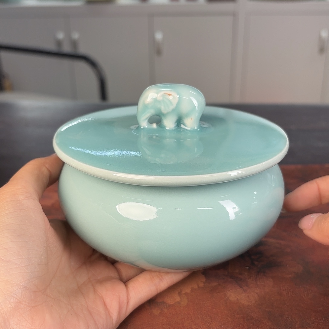 龙泉云间青瓷小米茶器