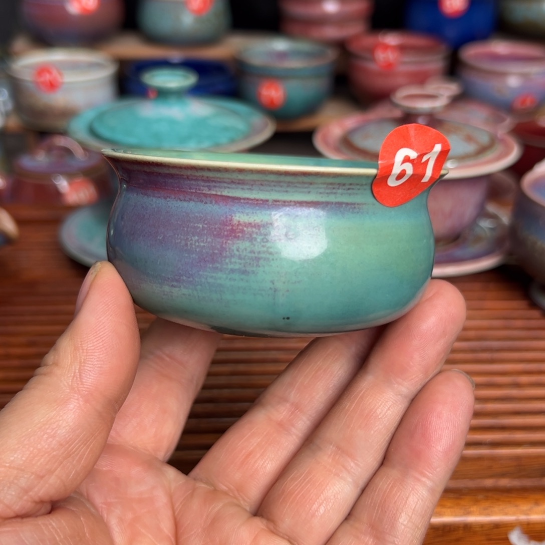 手工制作钧窑茶器