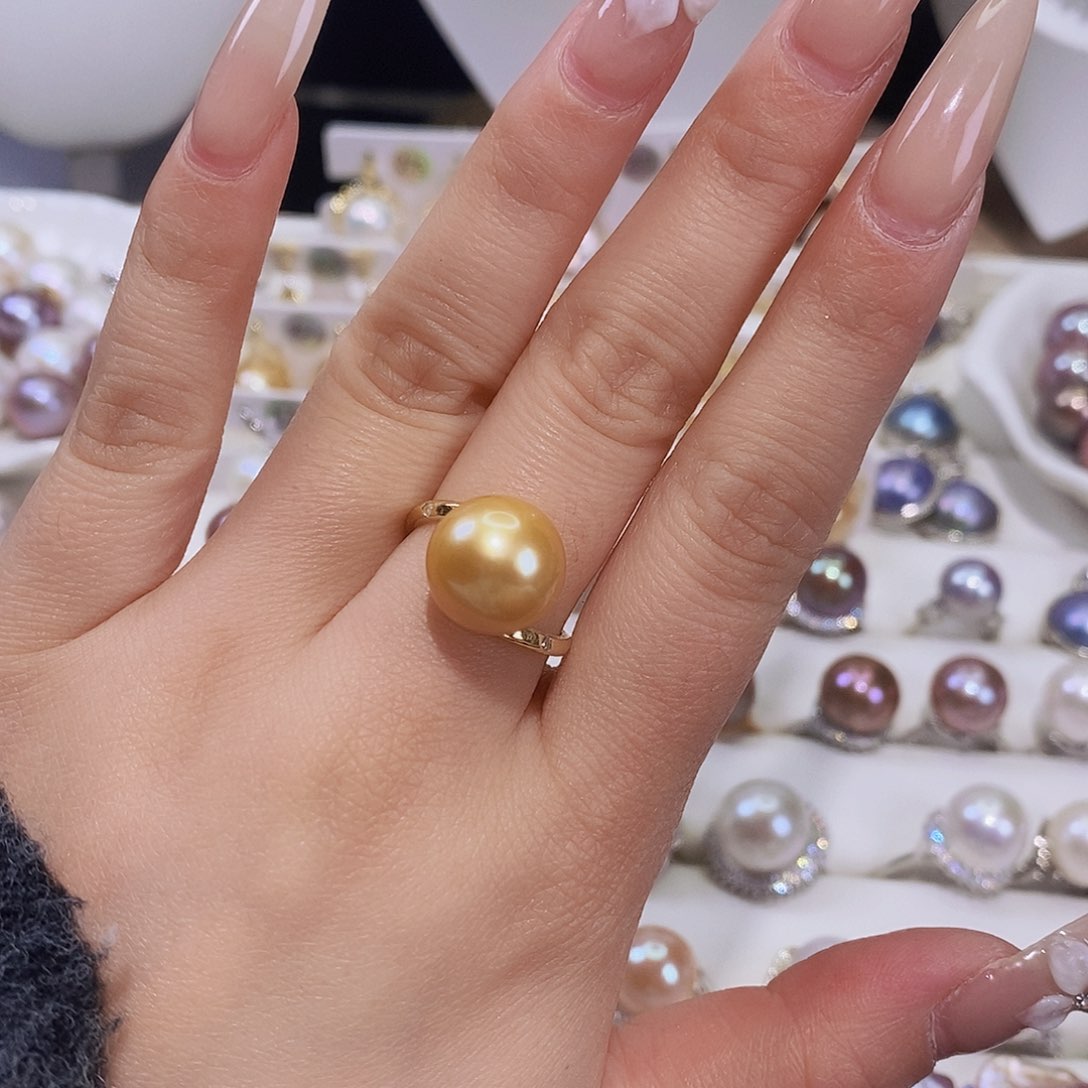 淡水珍珠戒指合金