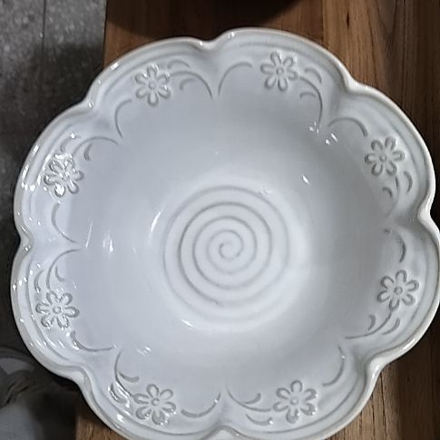 瓷片微瑕半夏八寸汤盆一个