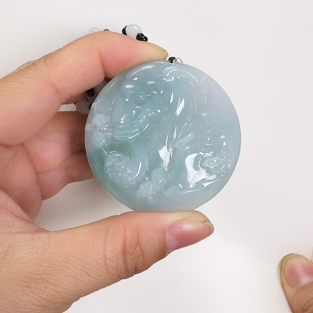 翡翠颈饰未镶嵌溜**玩普贤