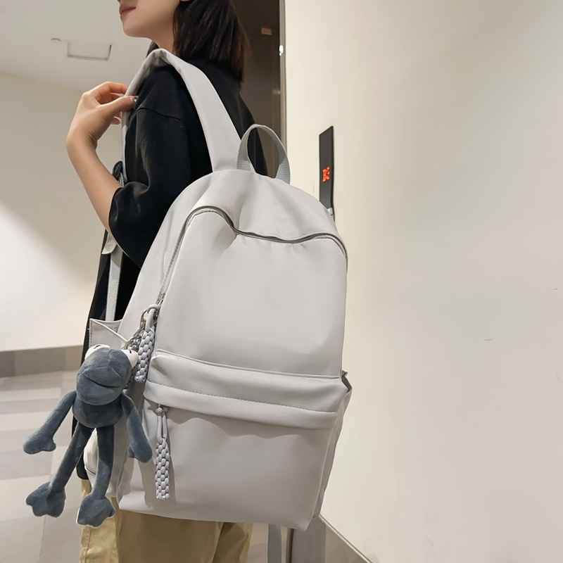 YAYI简约纯色大容量双肩包男女同款日常百搭初高中大学生书包770