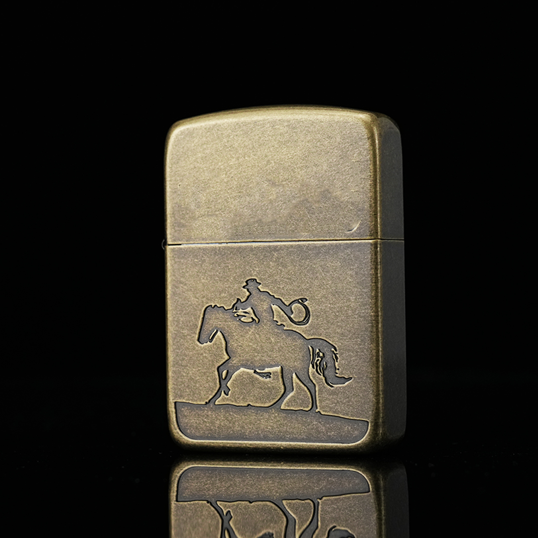 Zippo1941【万机遛马】古铜创意防风打火机男士高级礼物爆款