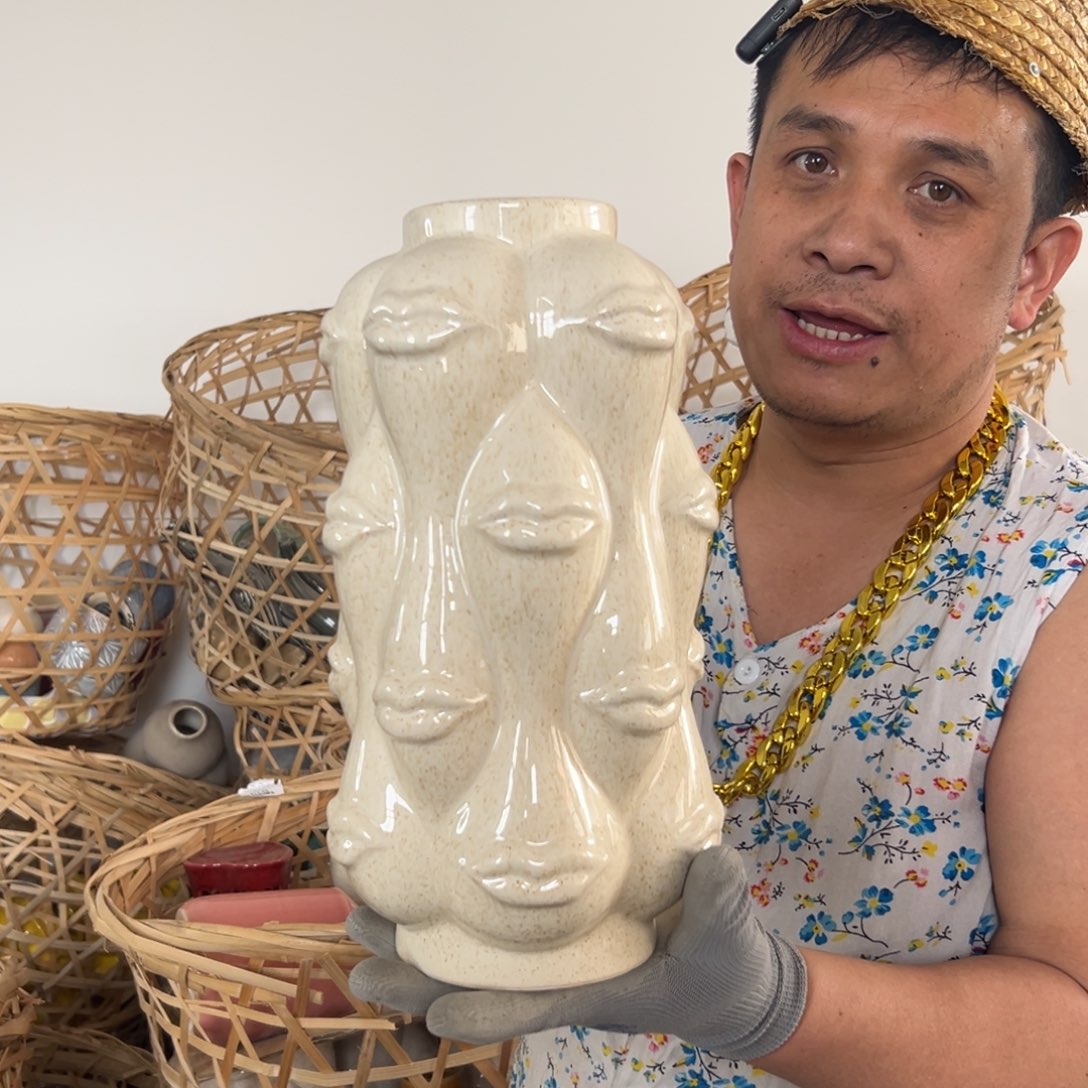 摆件61 号高中低温陶瓷工艺瓶（部分微瑕）