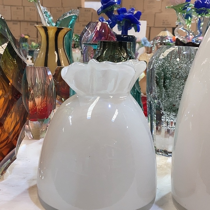 琉璃琉璃花瓶高18口9