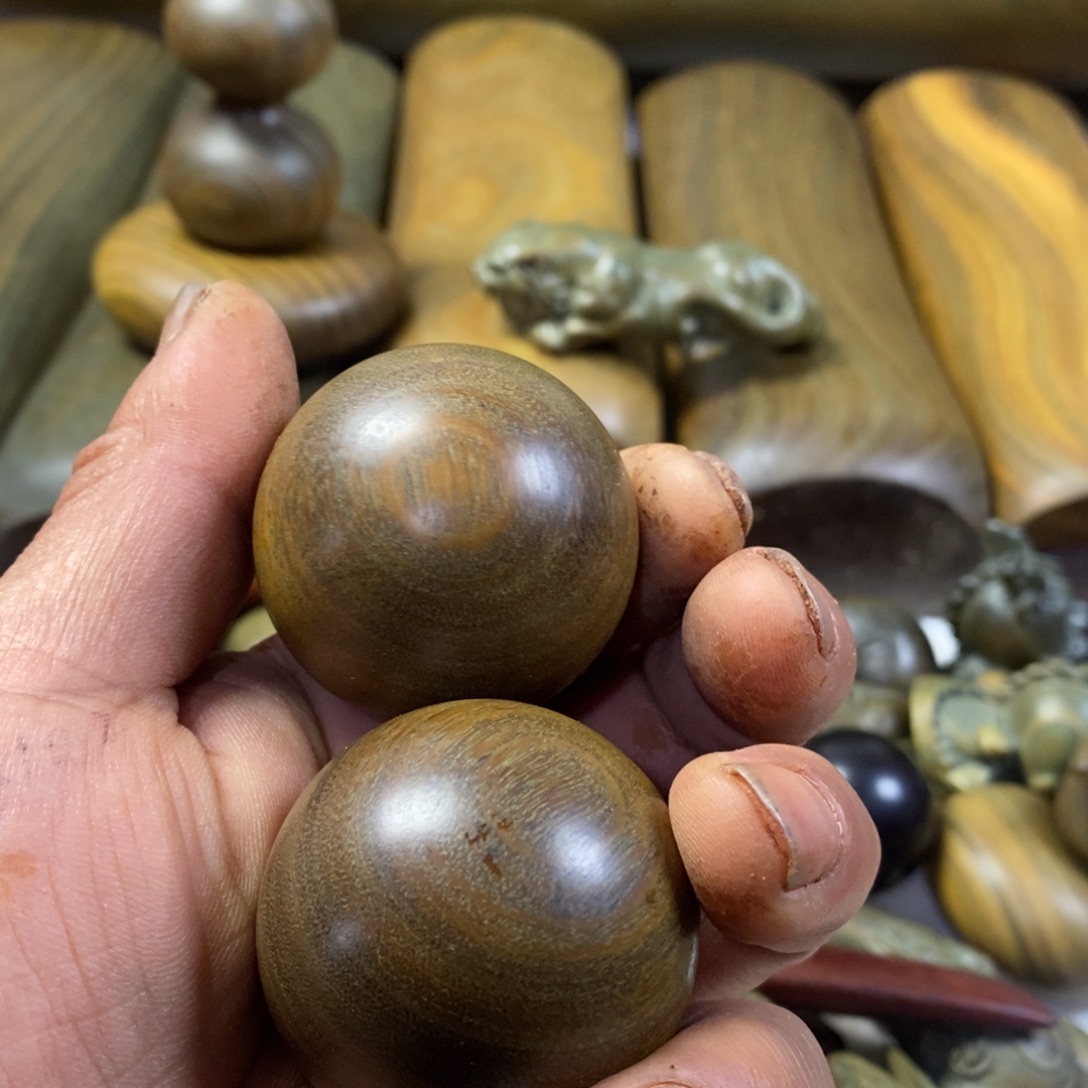 陶瓷绿檀木制工艺品38