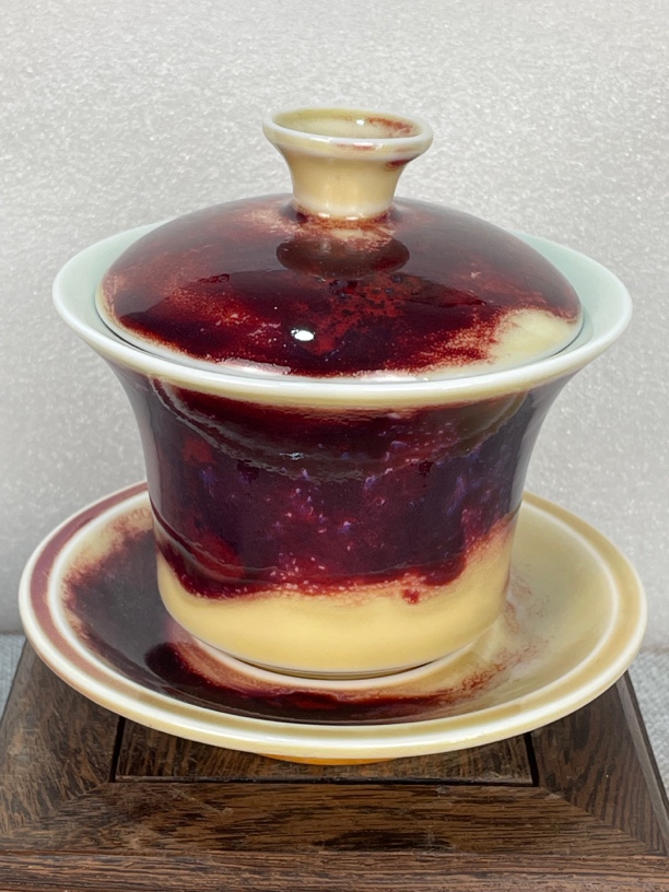 中国神垕钧瓷手工三才盖碗