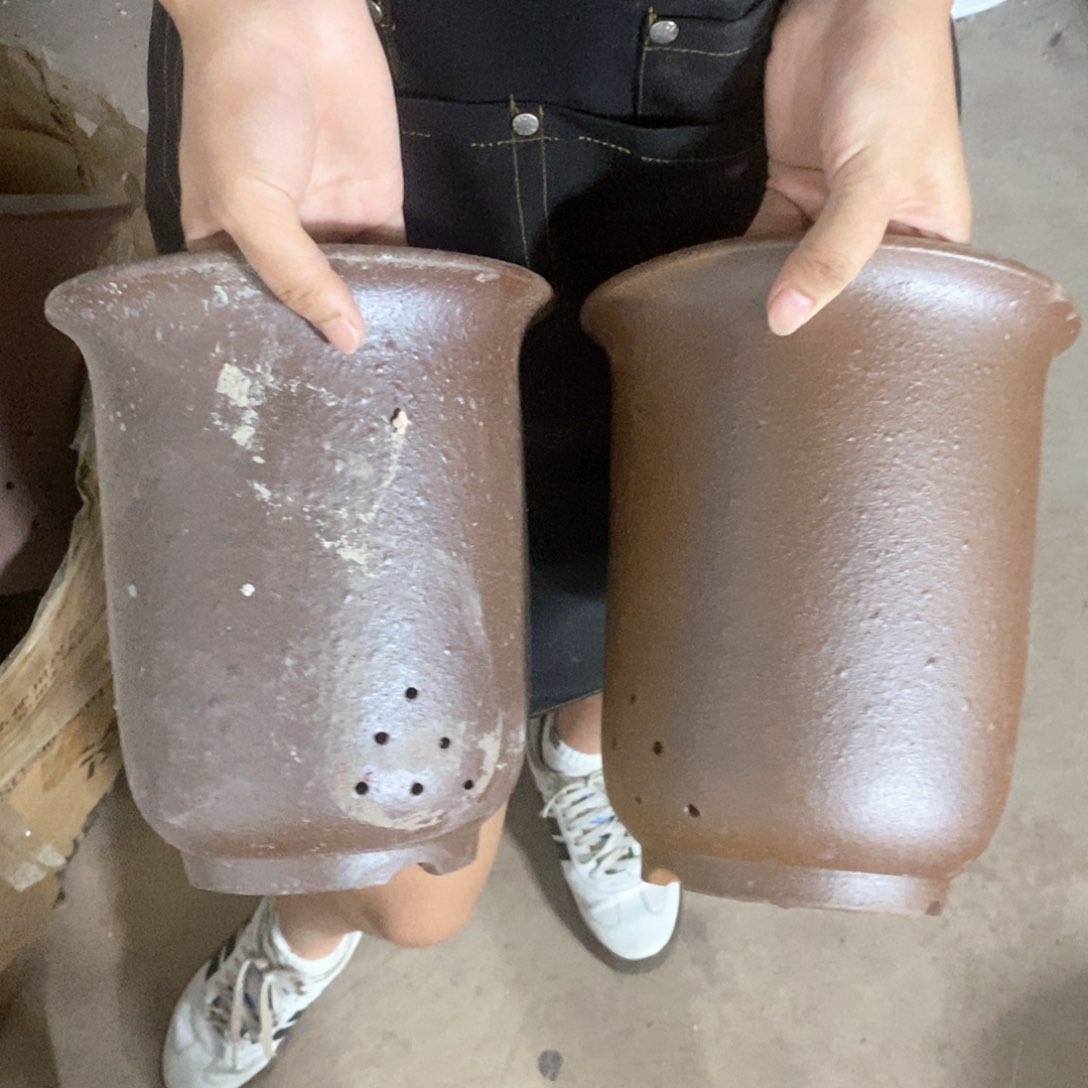 紫砂花盆瑕疵口径口径