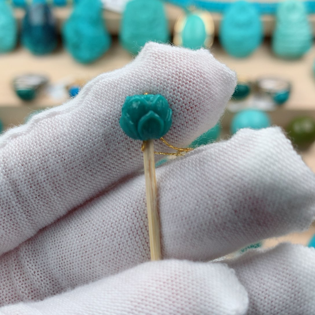 绿松石未镶嵌配饰8.4*7.2