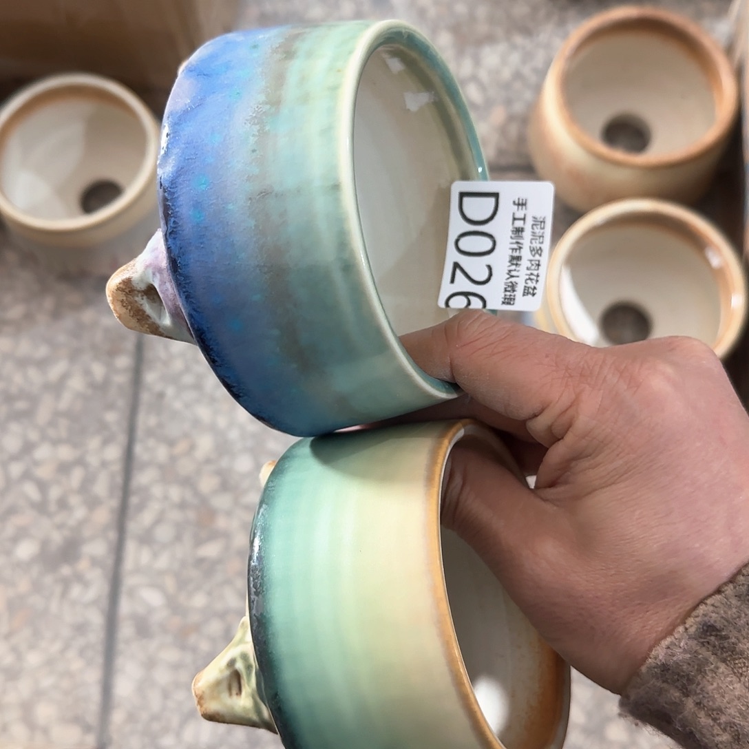 瓷片景德镇陶瓷花盆