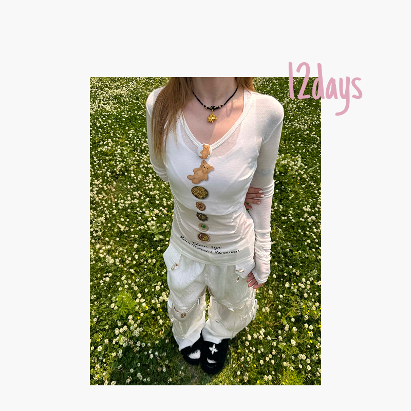 12days | 25新款Cheeri*轻薄防晒小熊纽扣长袖 (正确版) | 25074