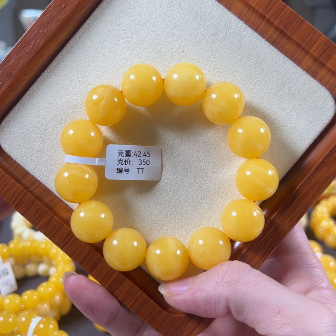 裸石蜜蜡未镶嵌18mm焦皮满蜡鸡油红圆珠tt