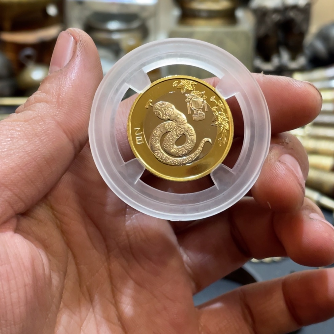 其他普通金属蛇年普通纪念币一枚