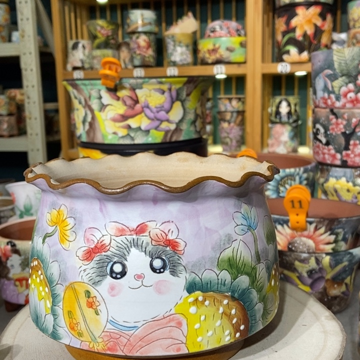 红陶景德镇艺术手绘作品