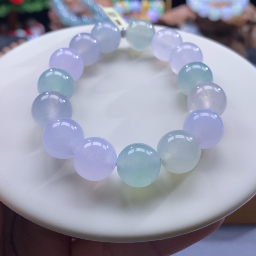 【闪购商品】翡翠手串未镶嵌糖果色手串卡12+