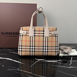 99新 BURBERRY/博柏利 博柏利 格纹版纳手提包 C835870 7304