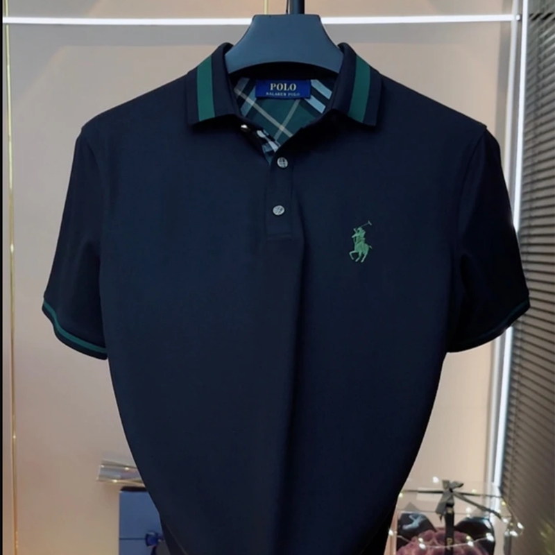 大绿标刺绣！男士短袖POLO衫夏季透气冰爽丝滑休闲百搭上衣半袖