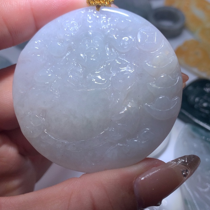 翡翠未镶嵌颈饰保真天然A货翡翠