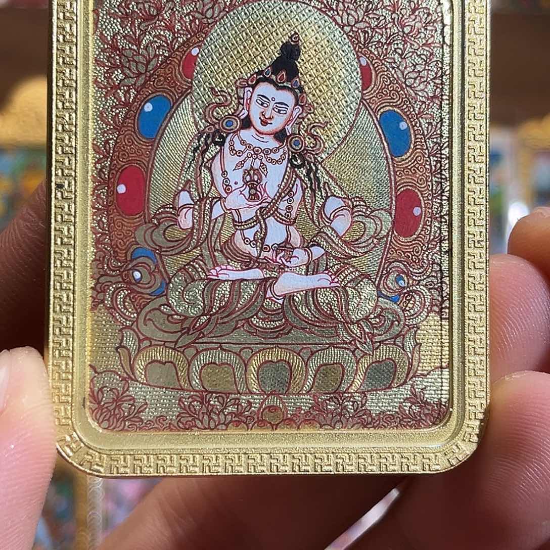 吊坠青海热贡纯手绘金刚萨垛