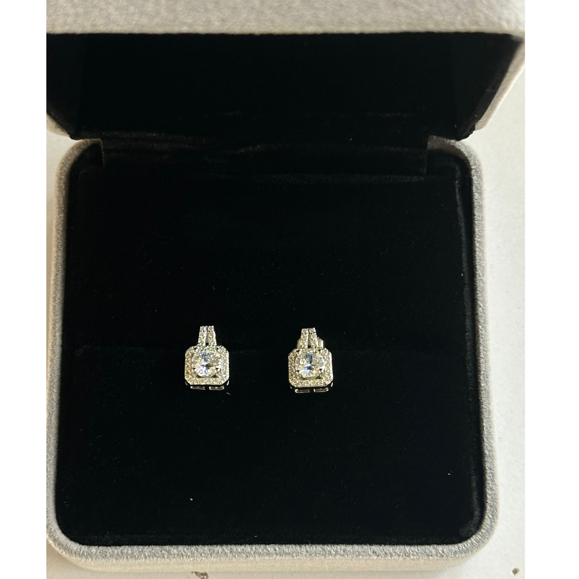 非金属莫桑石耳饰 时尚经典简约莫桑钻耳钉 H1988