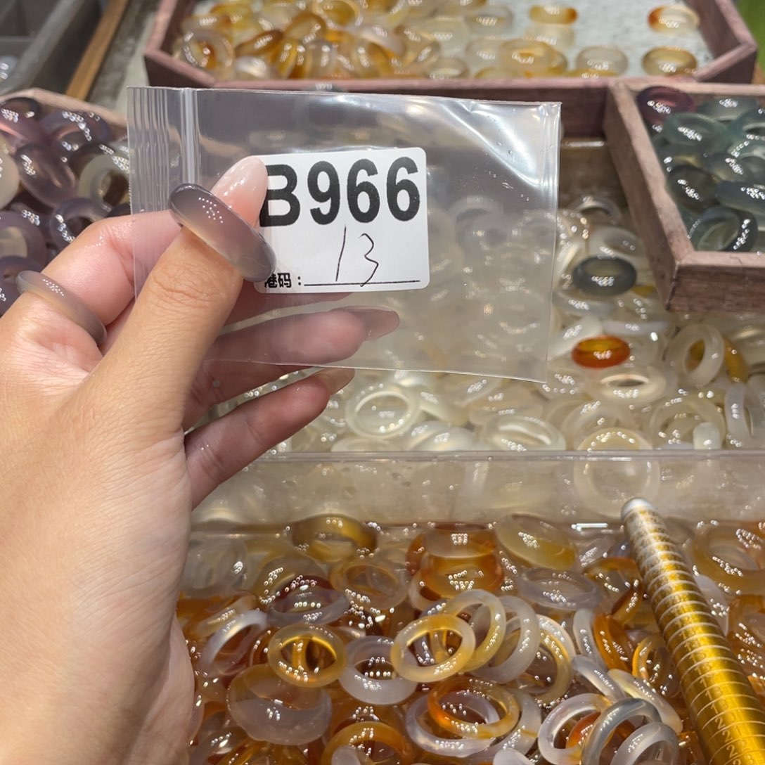 玛瑙/玉髓未镶嵌戒指966