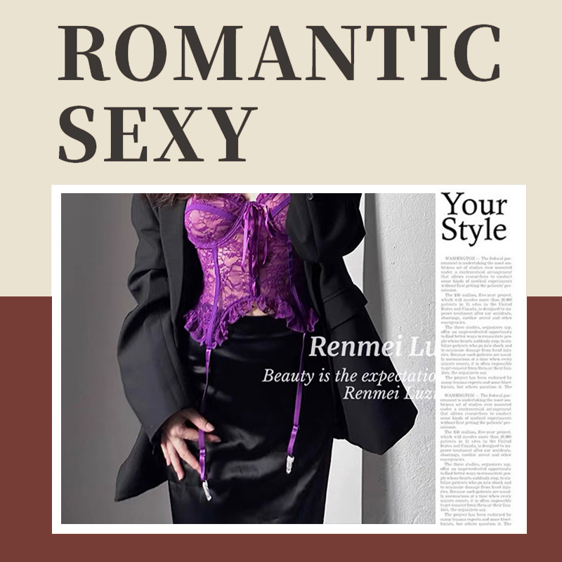 SICONG 港岛紫玫瑰网红轻奢气质高级感女士睡裙睡衣家居服DX1