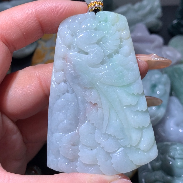 翡翠未镶嵌颈饰保真天然A货翡翠