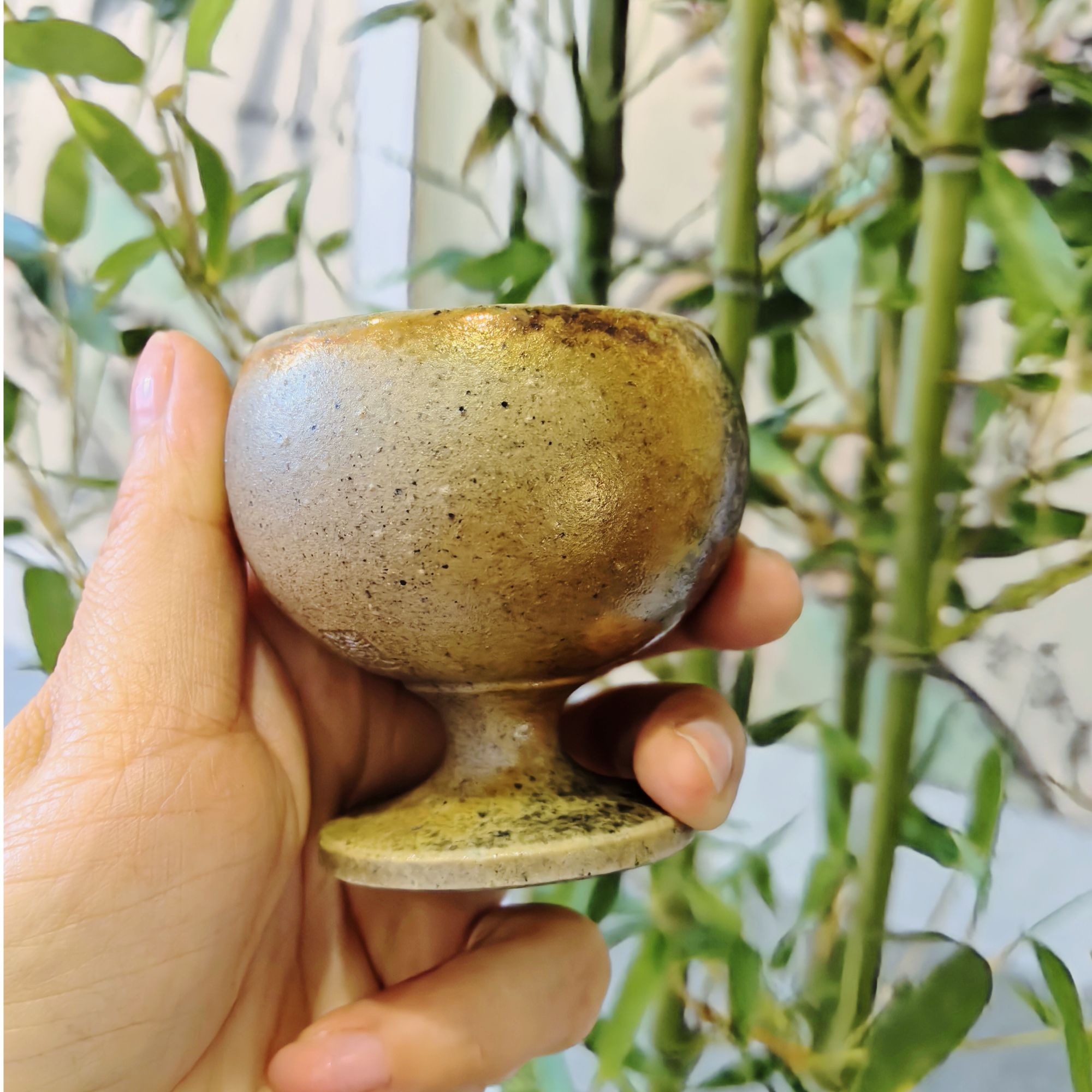 茶器 吴金维柴烧复古尊享杯茶杯 柴烧杯主人杯 陶瓷杯65ml