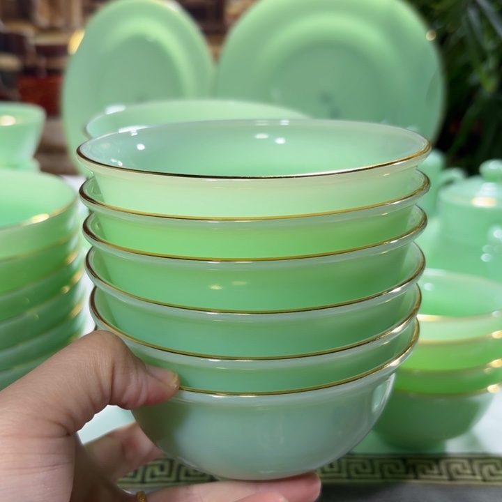 景德镇陶瓷玉瓷4.5寸6个