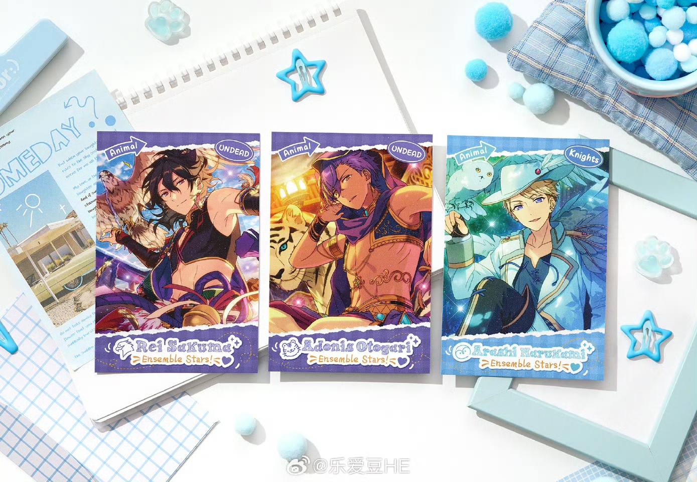 【两单包邮】偶像梦幻祭  动物主题明信片