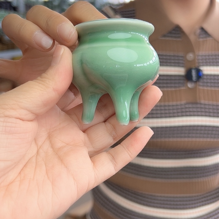 龙泉云间青瓷小米茶器