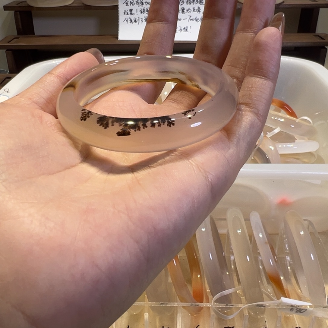 橙***子玛瑙/玉髓未镶嵌手镯