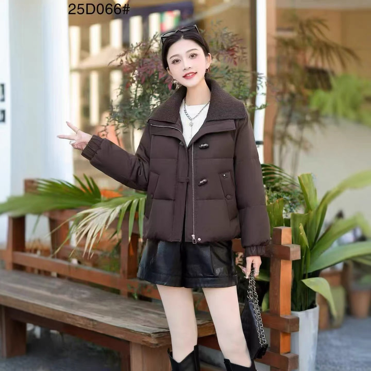 大爆款针织翻领羽绒服