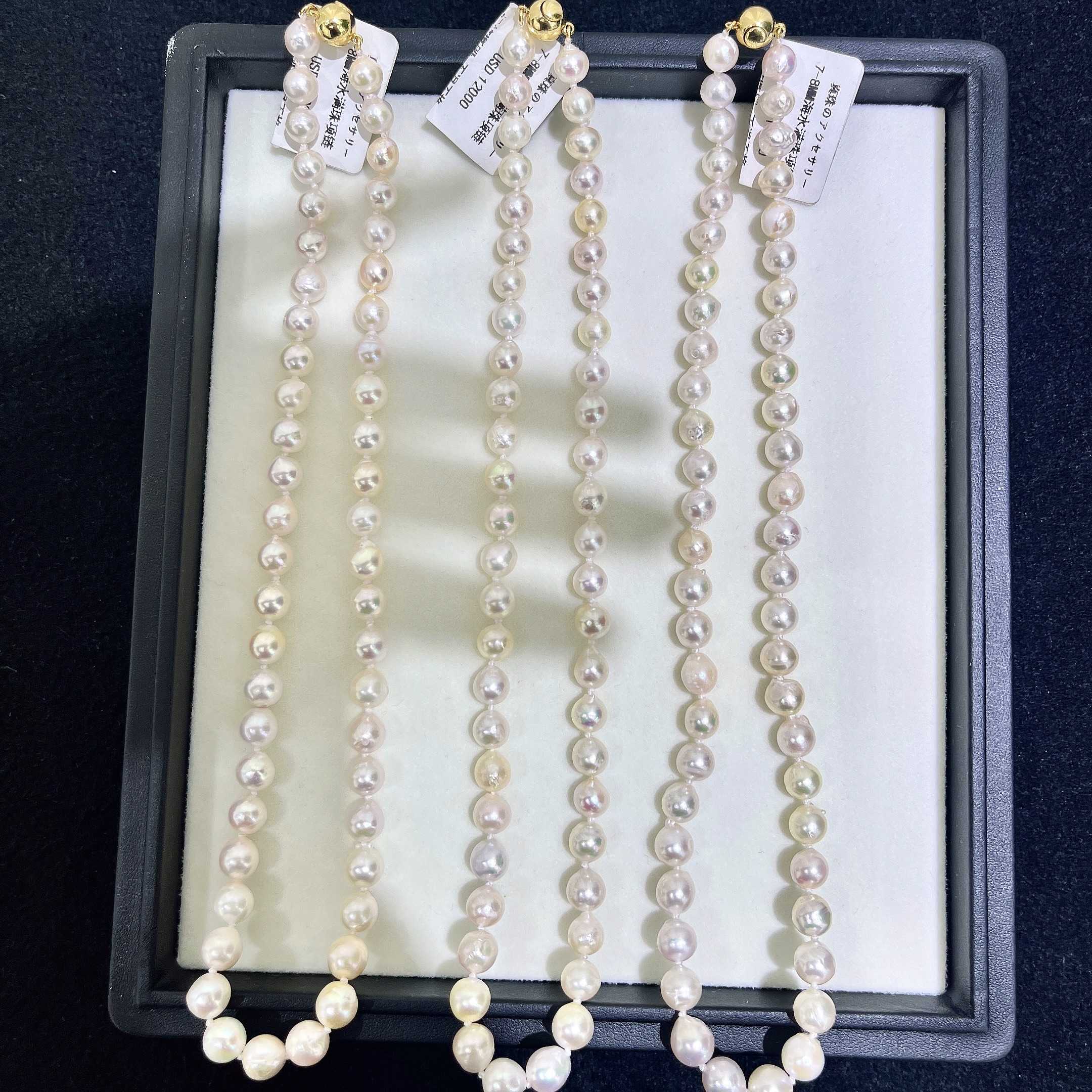 【珍珠甄选】海水akoya巴洛克项链 S925银镀金 多样性发一 R748