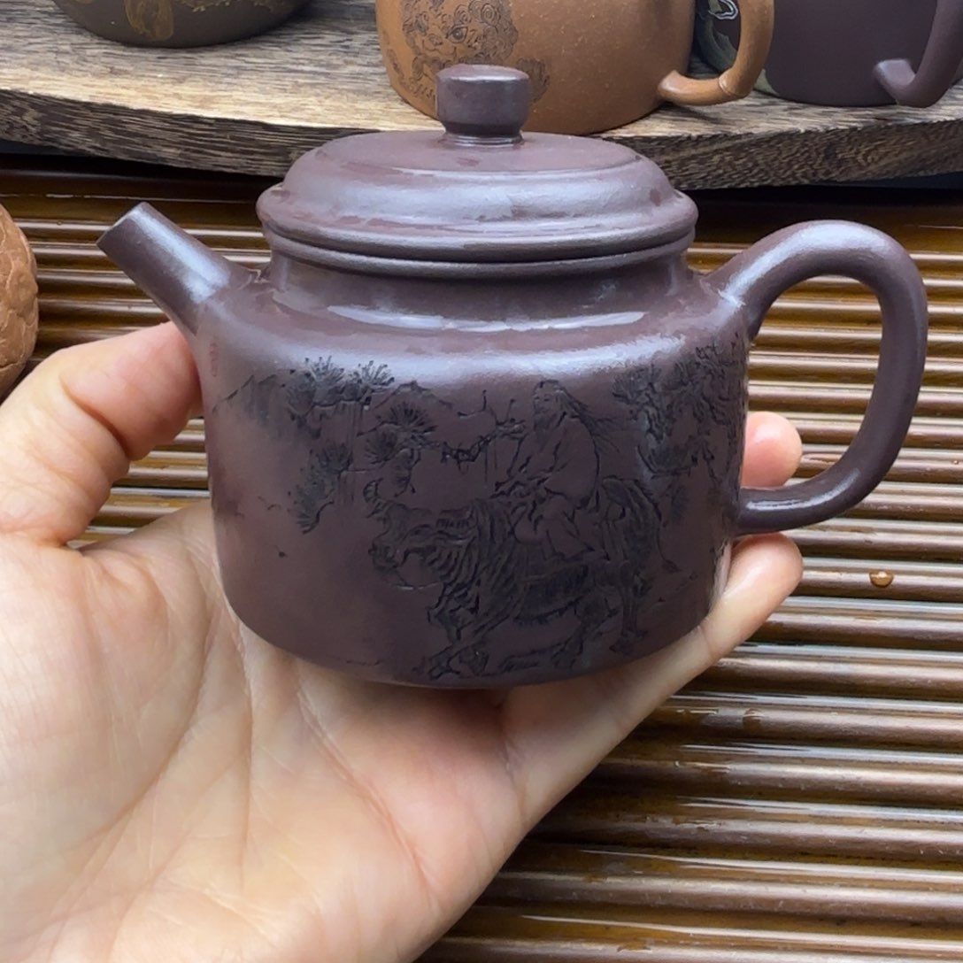 茶壶紫砂德钟天青紫泥170c c