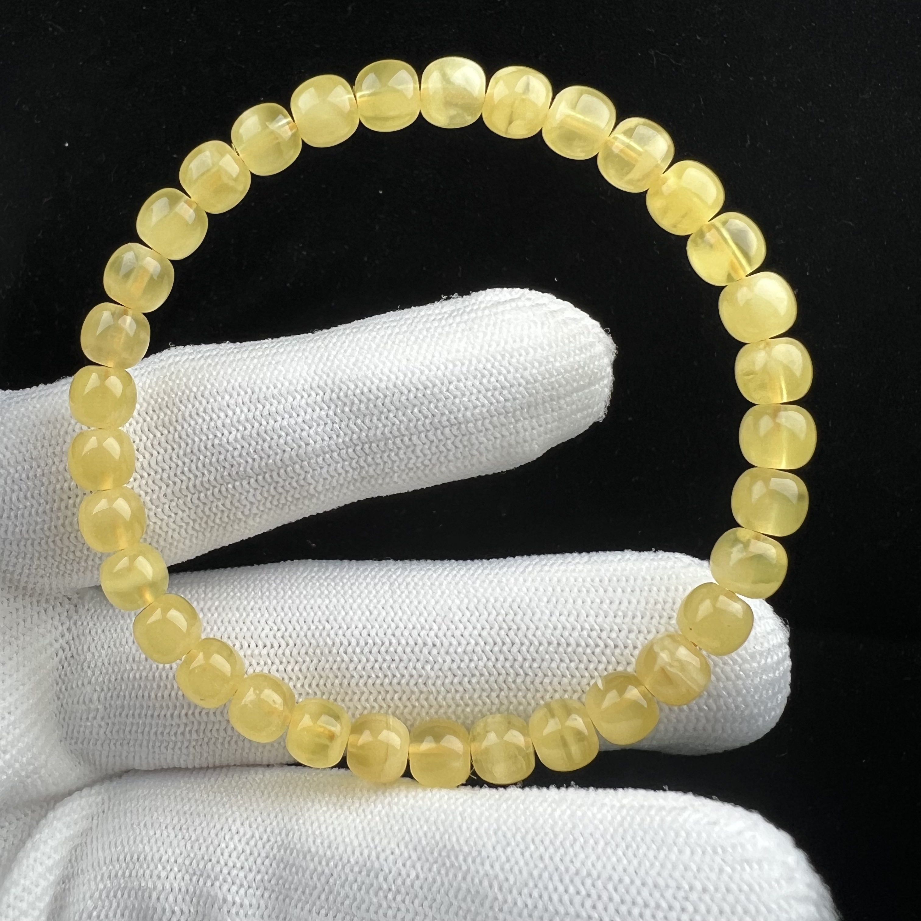 G1705天然原矿蜜蜡 金绞蜜单圈 6*5.3mm支持复检