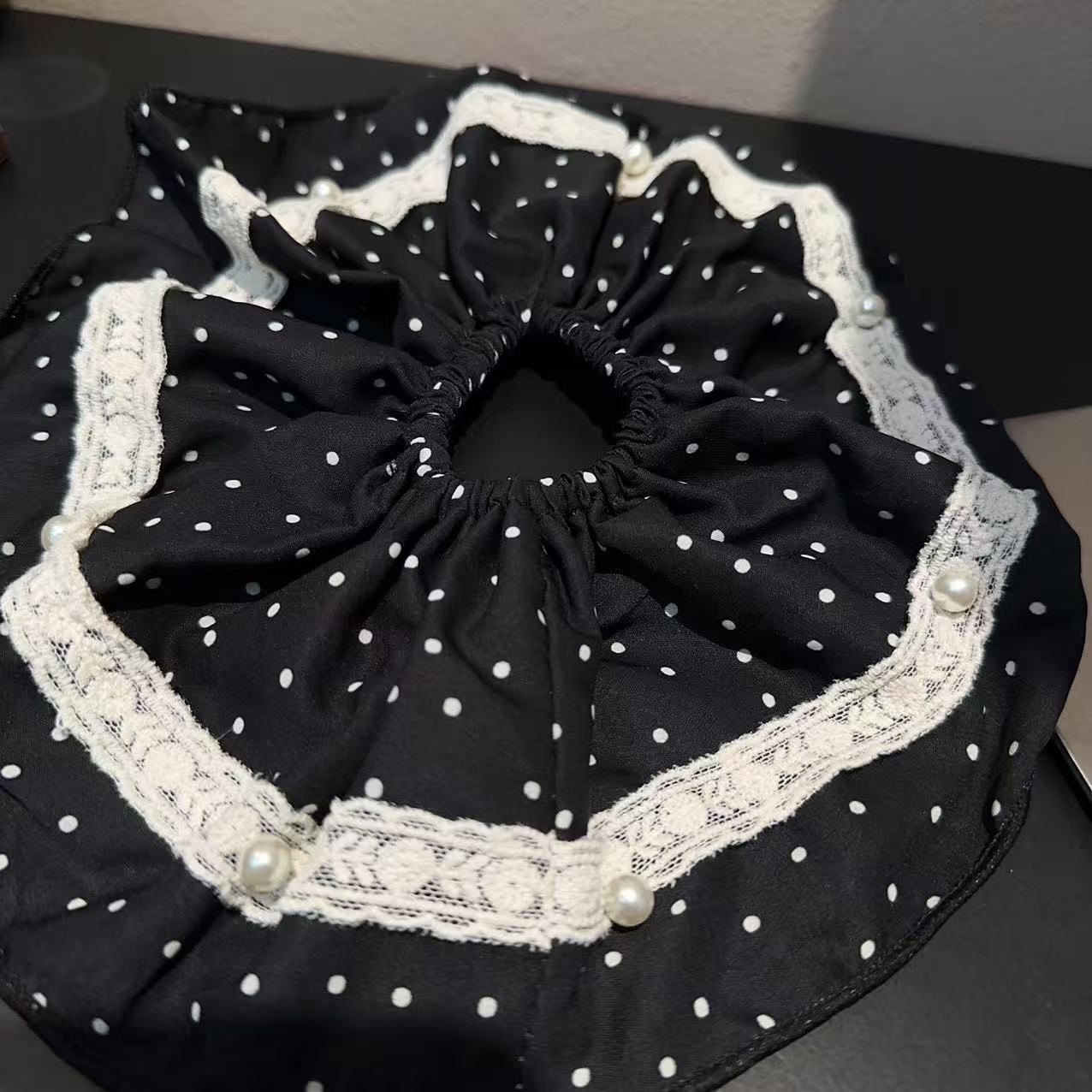 韩国时尚波点发圈T0912