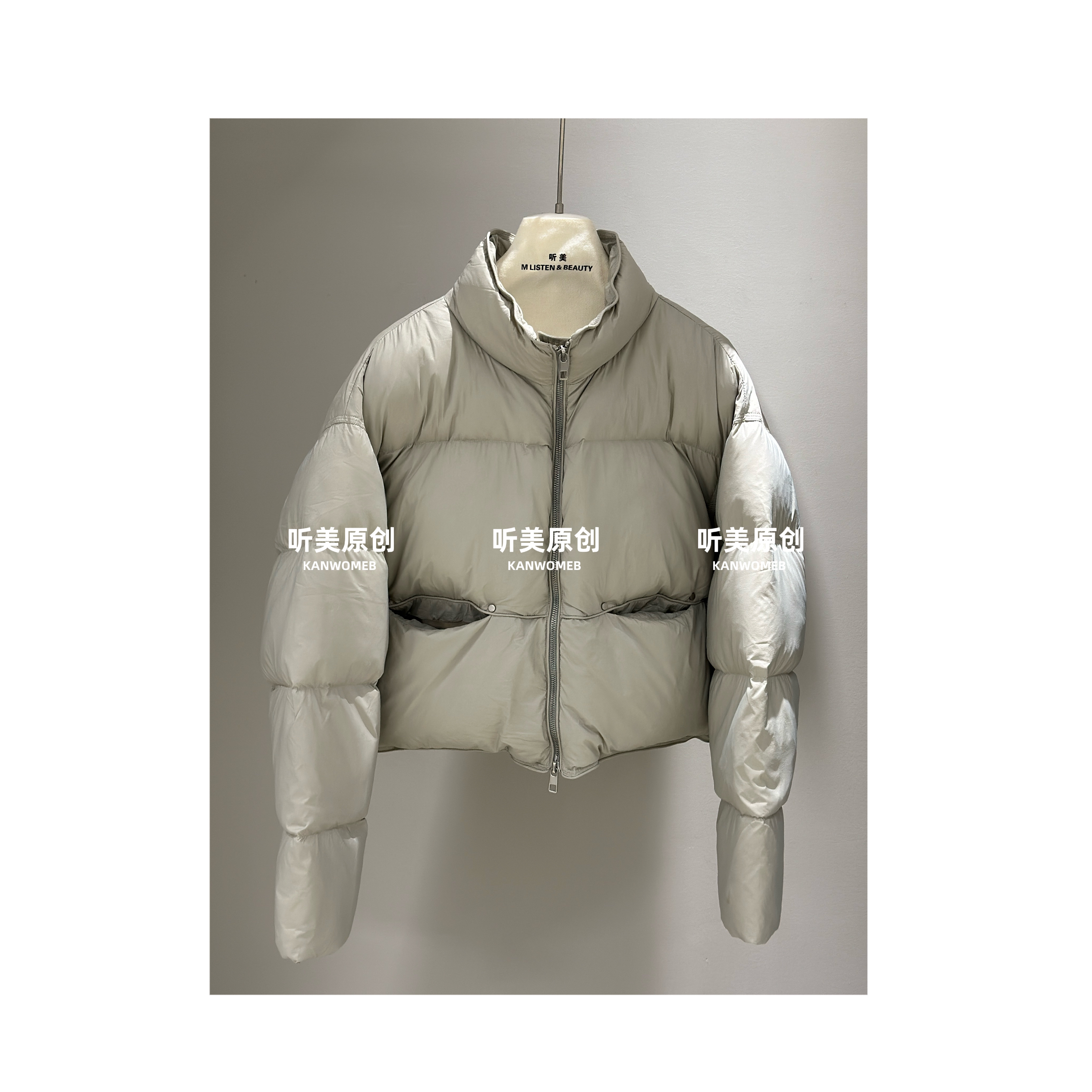 【听美·媚儿】原创  90大朵绒立领羽绒服