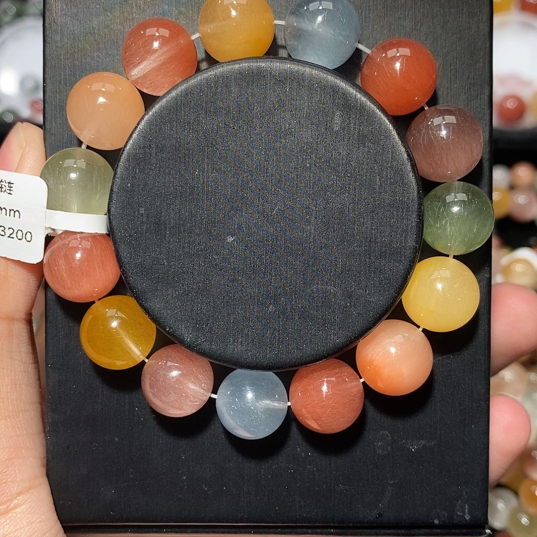 水晶未镶嵌手链彩兔毛