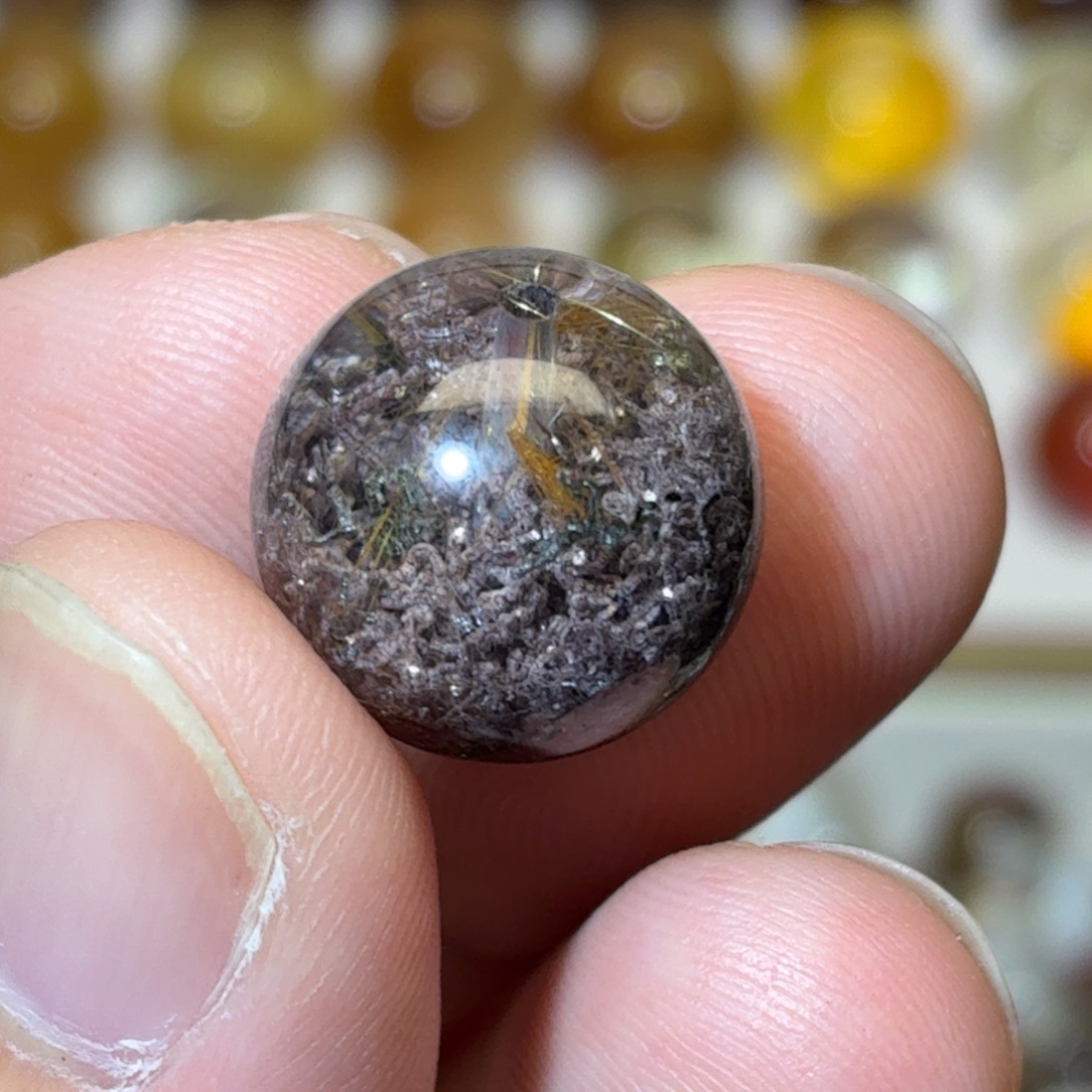 未镶嵌珠宝半成品水晶14.5幽灵穿发