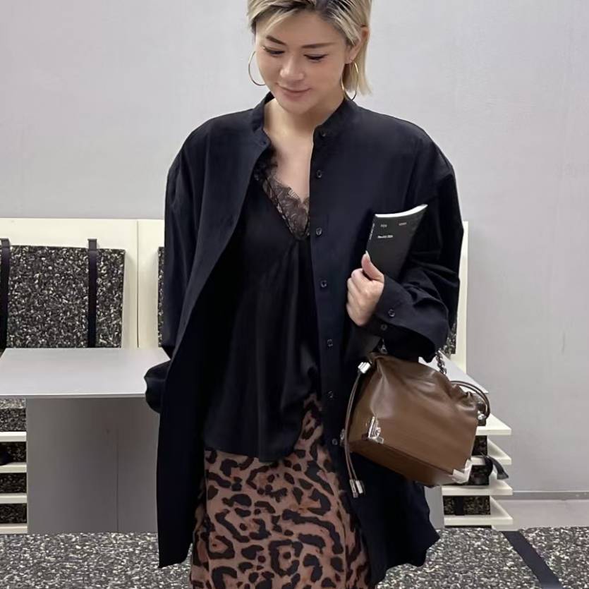 GUDDLABB纸感立领衬衫LAB042A38BR